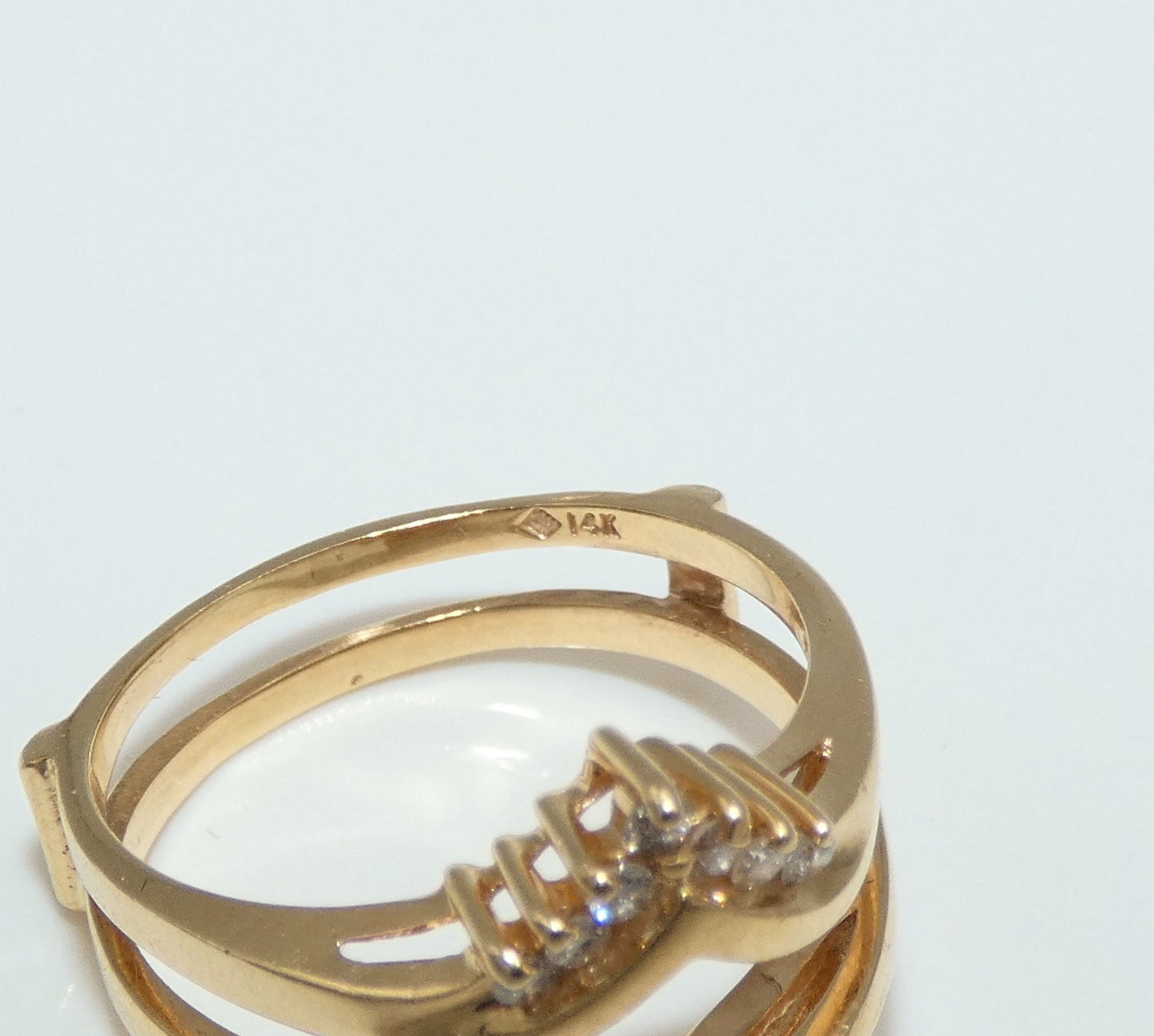 14K Gold 1/2c Diamond Ring with Enhancer