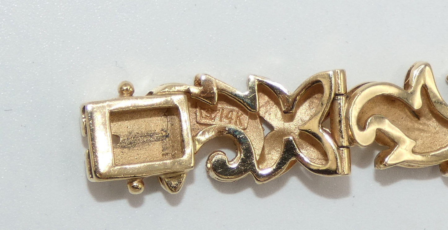 14K Gold Floral Bracelet