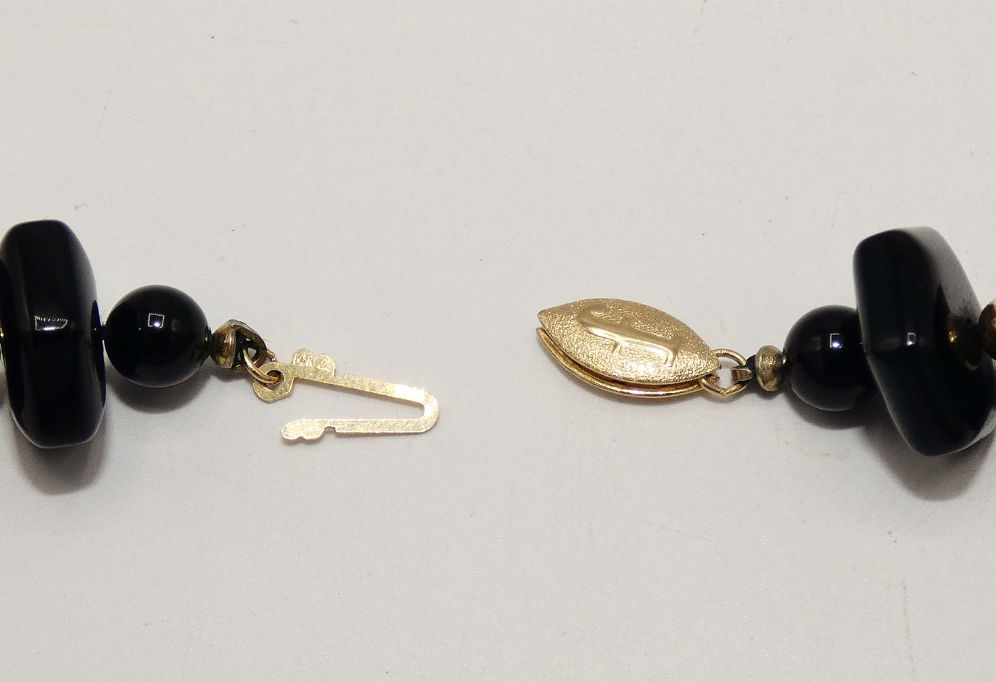 14k Gold & Onyx Bead Necklace