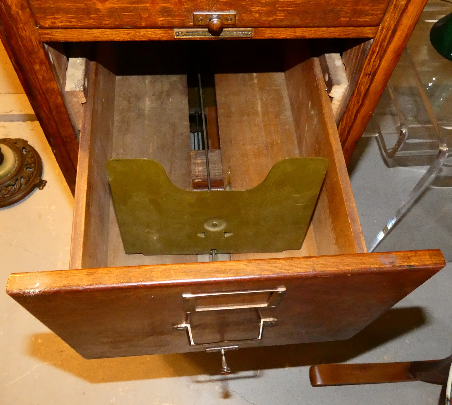 Four Drawer Oak File Cabinet