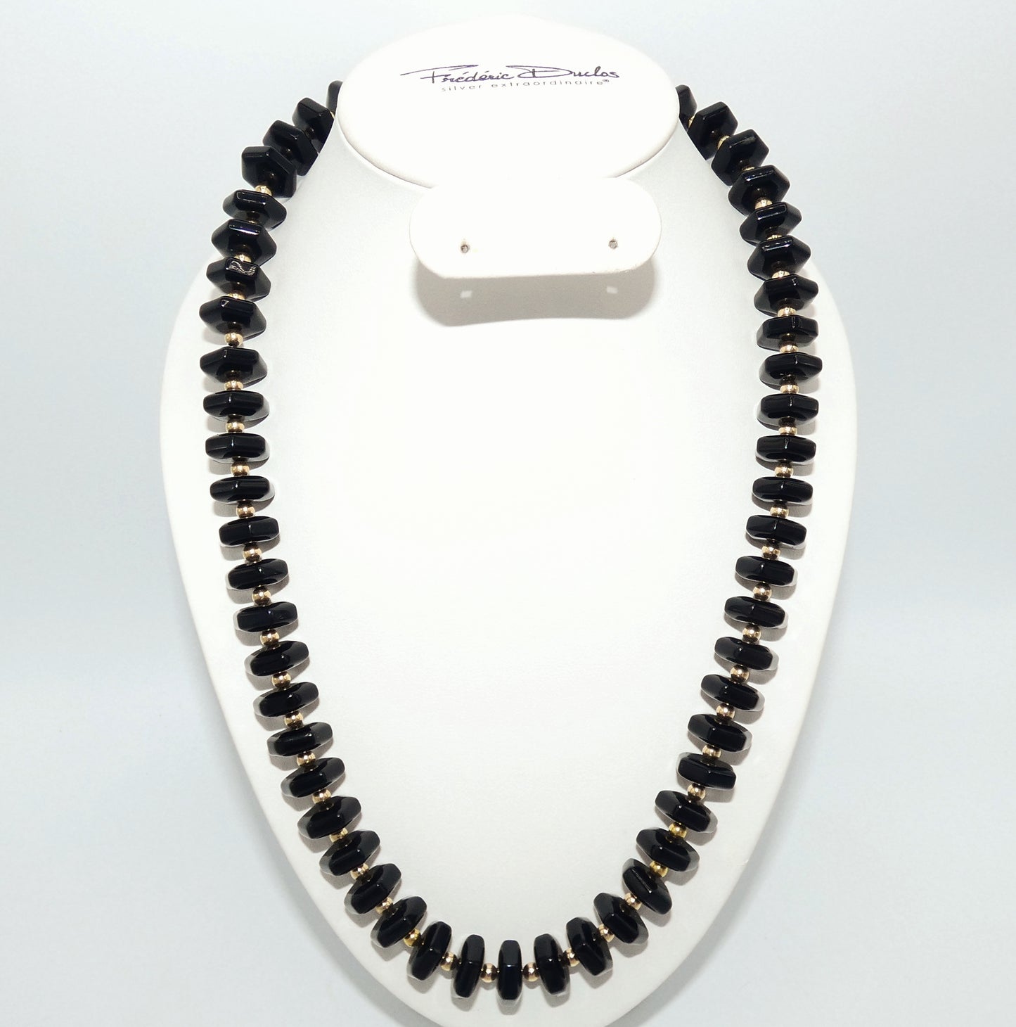 14k Gold & Onyx Bead Necklace