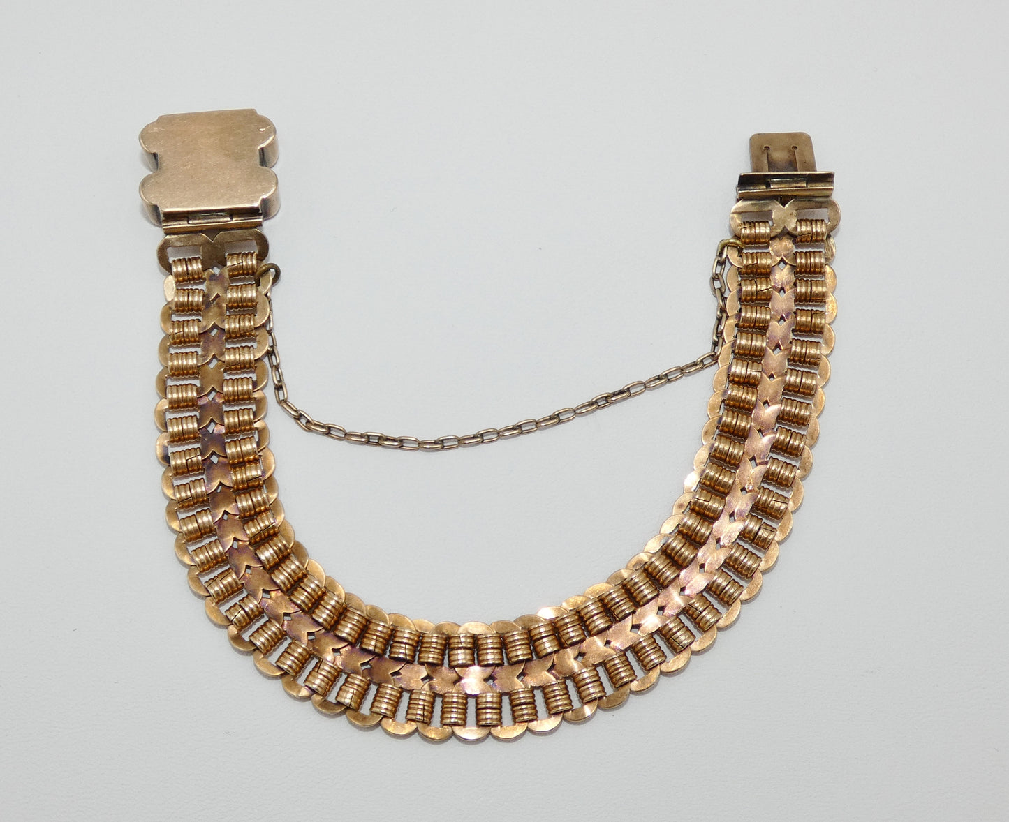 Victorian 10K Gold Book Chain Bracelet