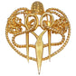 14K Gold Sewing Circle Pin Brooch