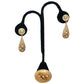 14K Gold Victorian Pin & Earrings with Natural Pearl