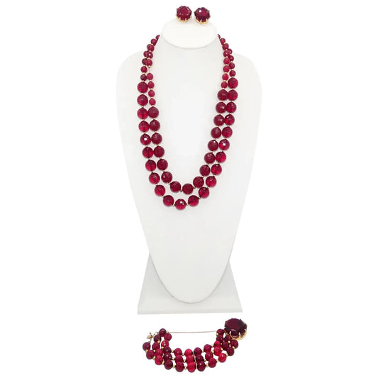 Cherry Amber Bead Parure Set