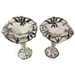 Art Deco Jack in the Pulpit Silver Deposit Pair of Vases