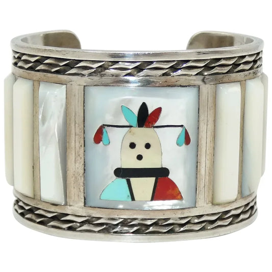 Native American Zuni Sterling Silver Cuff Bracelet