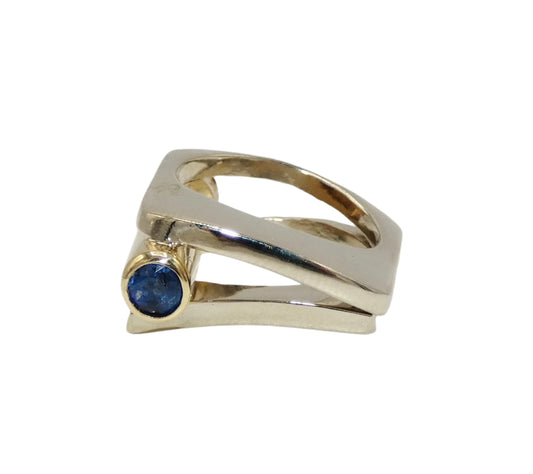 14K Gold Custom Sapphire Ring