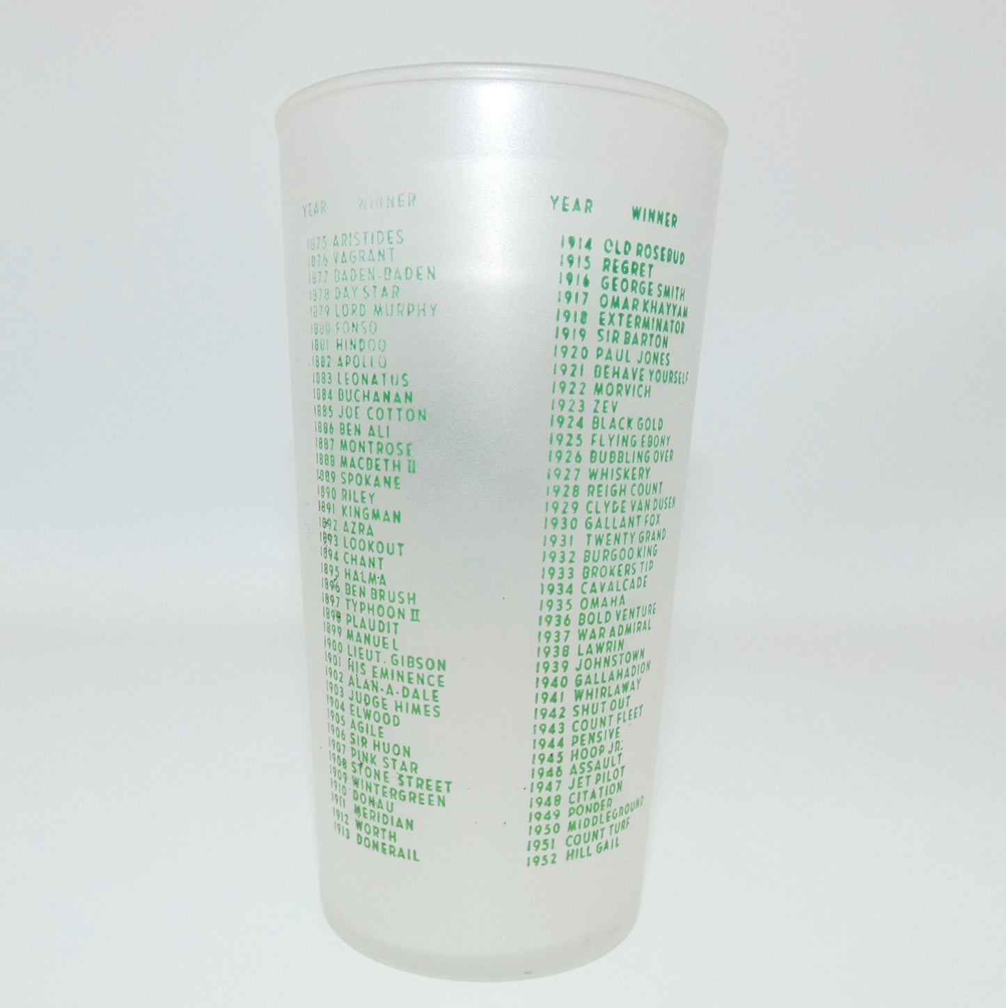 1953 Kentucky Derby Mint Julep Glass