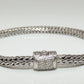 John Hardy Sterling Silver Reversible Bracelet with Pave Diamonds