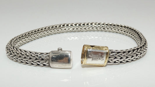 John Hardy 18K Gold & Sterling Woven Bracelet