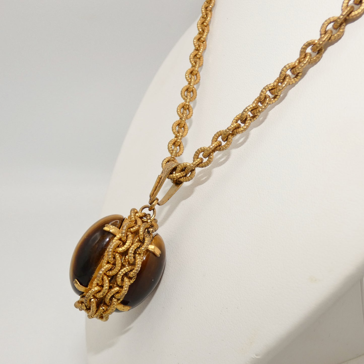 Miriam Haskell Tigers Eye Necklace