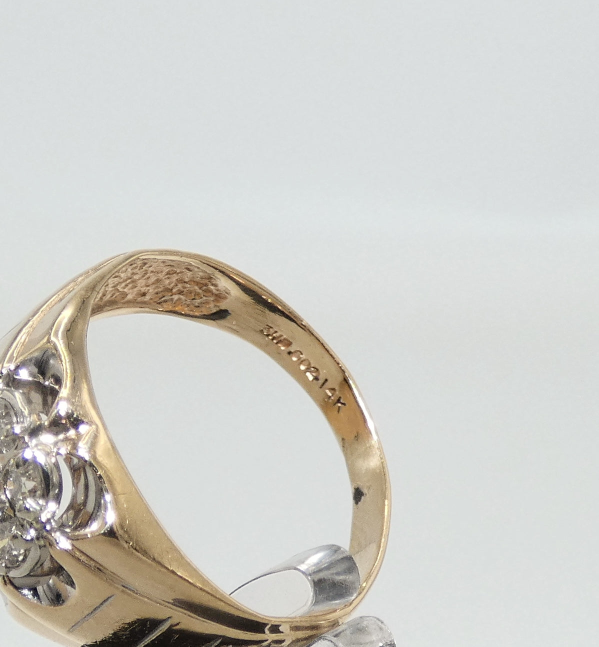 14K Gold Men's Ring with Diamonds