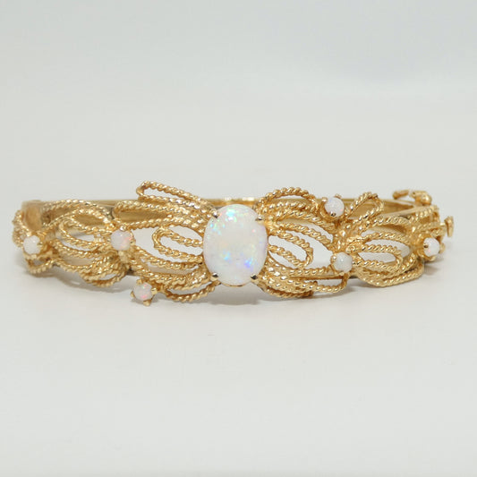 14K Gold Opal Cuff Bracelet by Crosby