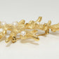 Trifari Sea Coral Pin/ Brooch with Faux Pearls