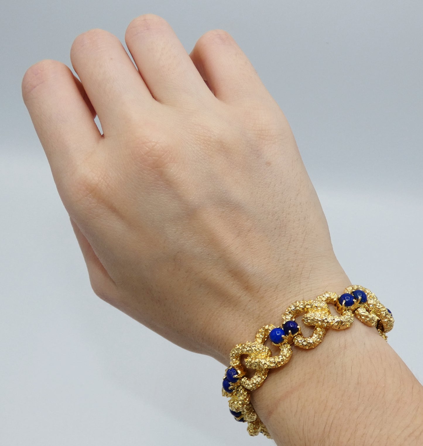 18K Gold Tiffany & Co. Lapis Bracelet
