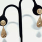 14K Gold Victorian Pin & Earrings with Natural Pearl