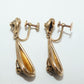 14K Gold Victorian Pin & Earrings with Natural Pearl