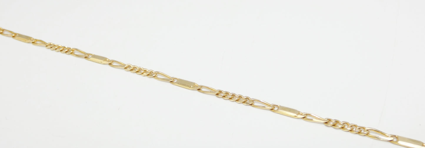 Figaro 14K Gold Ankle Bracelet