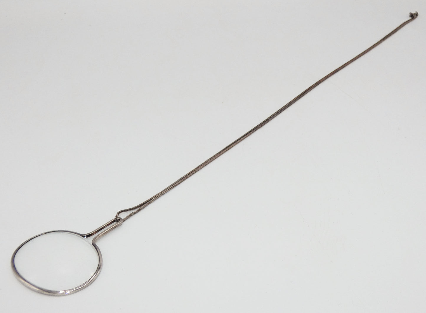 Georg Jenson Magnifying Glass with Sterling Chain In Shop Backroom