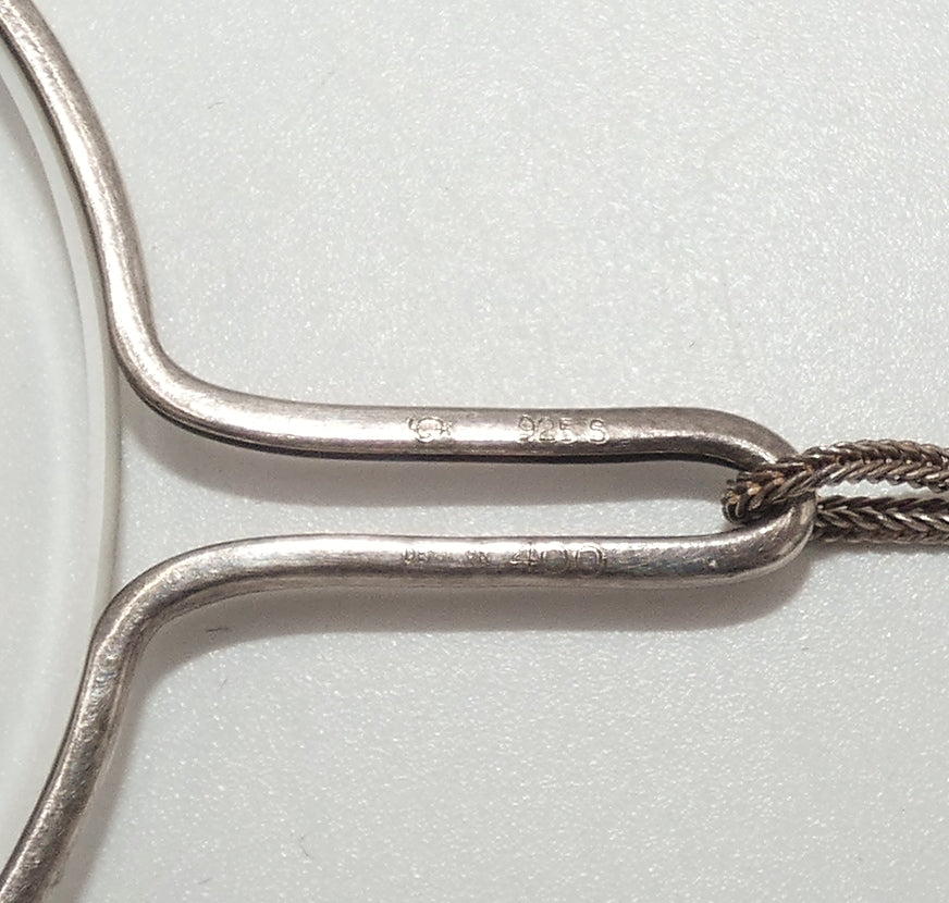 Georg Jenson Magnifying Glass with Sterling Chain In Shop Backroom