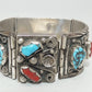 Sterling Turquoise & Coral Watch Band