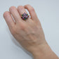 14K Gold Ring Violets in the Snow by Franklin Mint