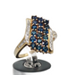 14K Gold Ring with Sapphires & Diamonds
