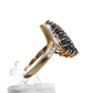 14K Gold Ring with Sapphires & Diamonds