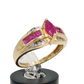14K Gold Ruby & Diamond Ring