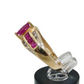 14K Gold Ruby & Diamond Ring