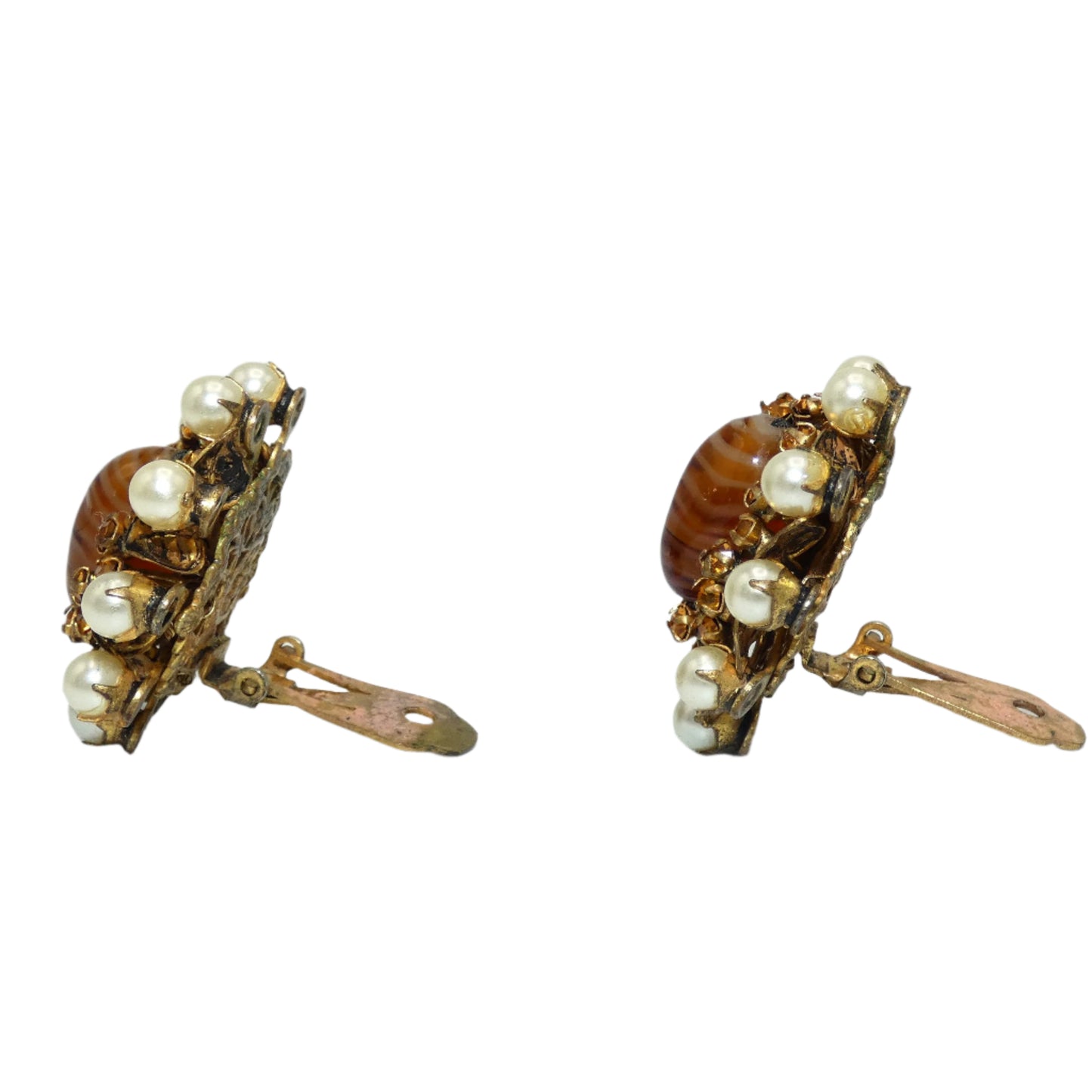 Miriam Haskell Clip-On Earrings