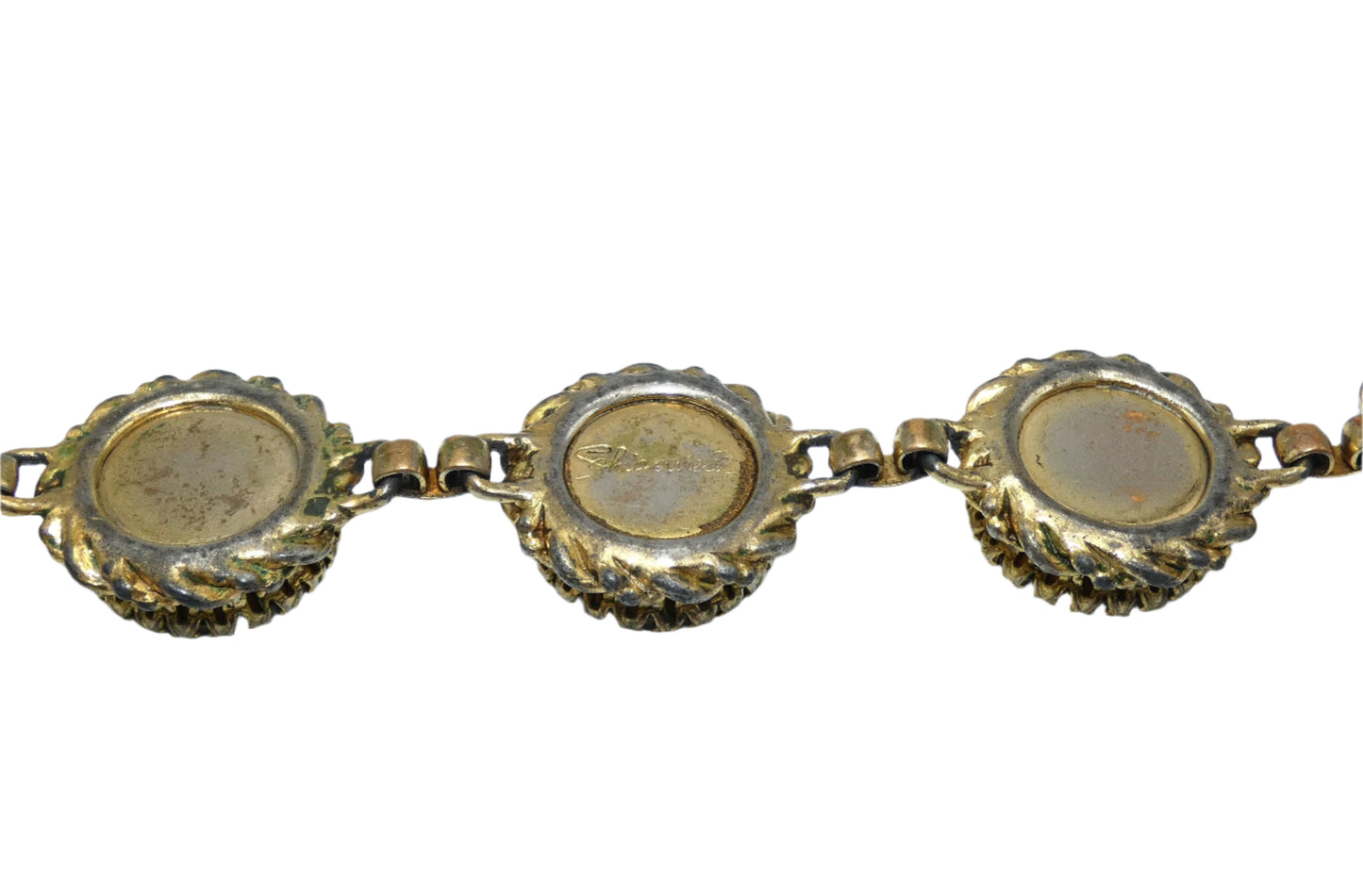 Schiaparelli Watermelon Rhinestone Bracelet & Earrings