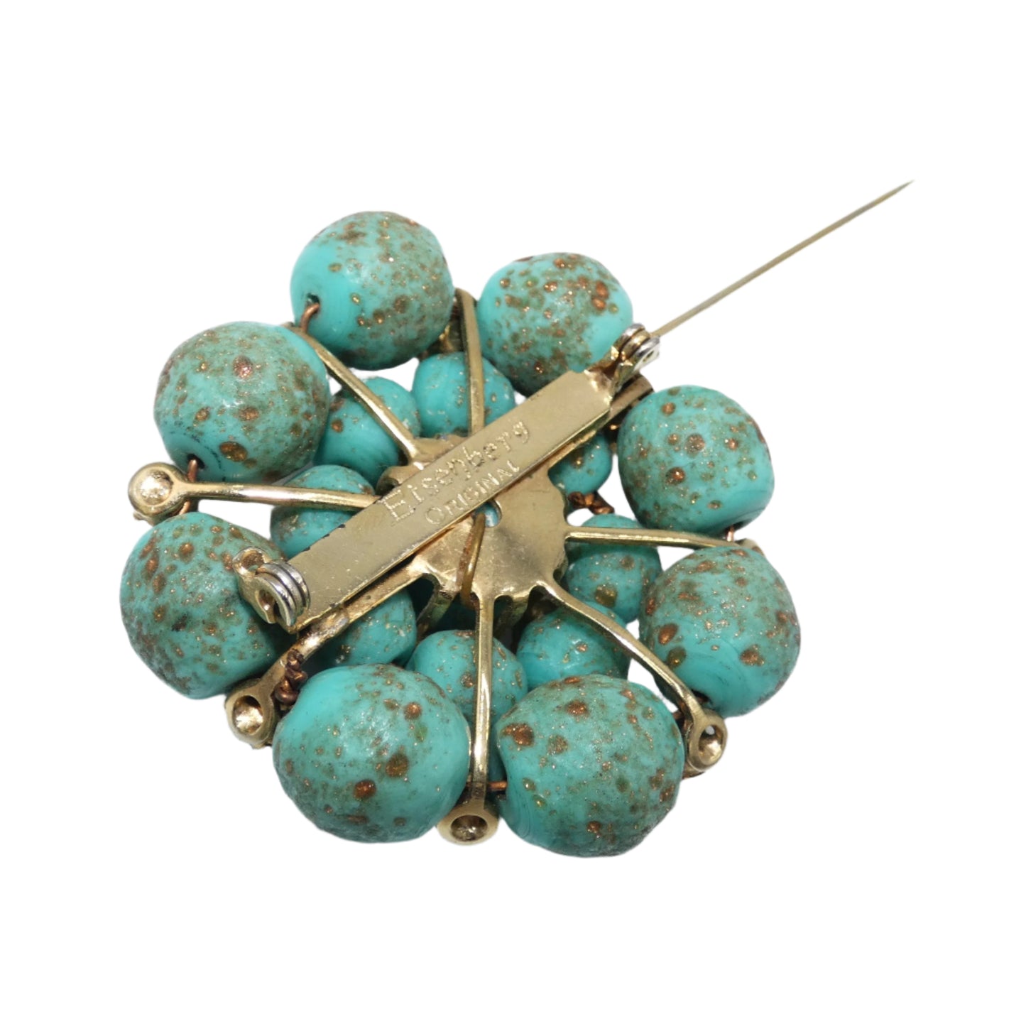 Eisenberg Original Turquoise Brooch & Earrings