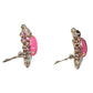 Weiss Pink Clip-On Earrings