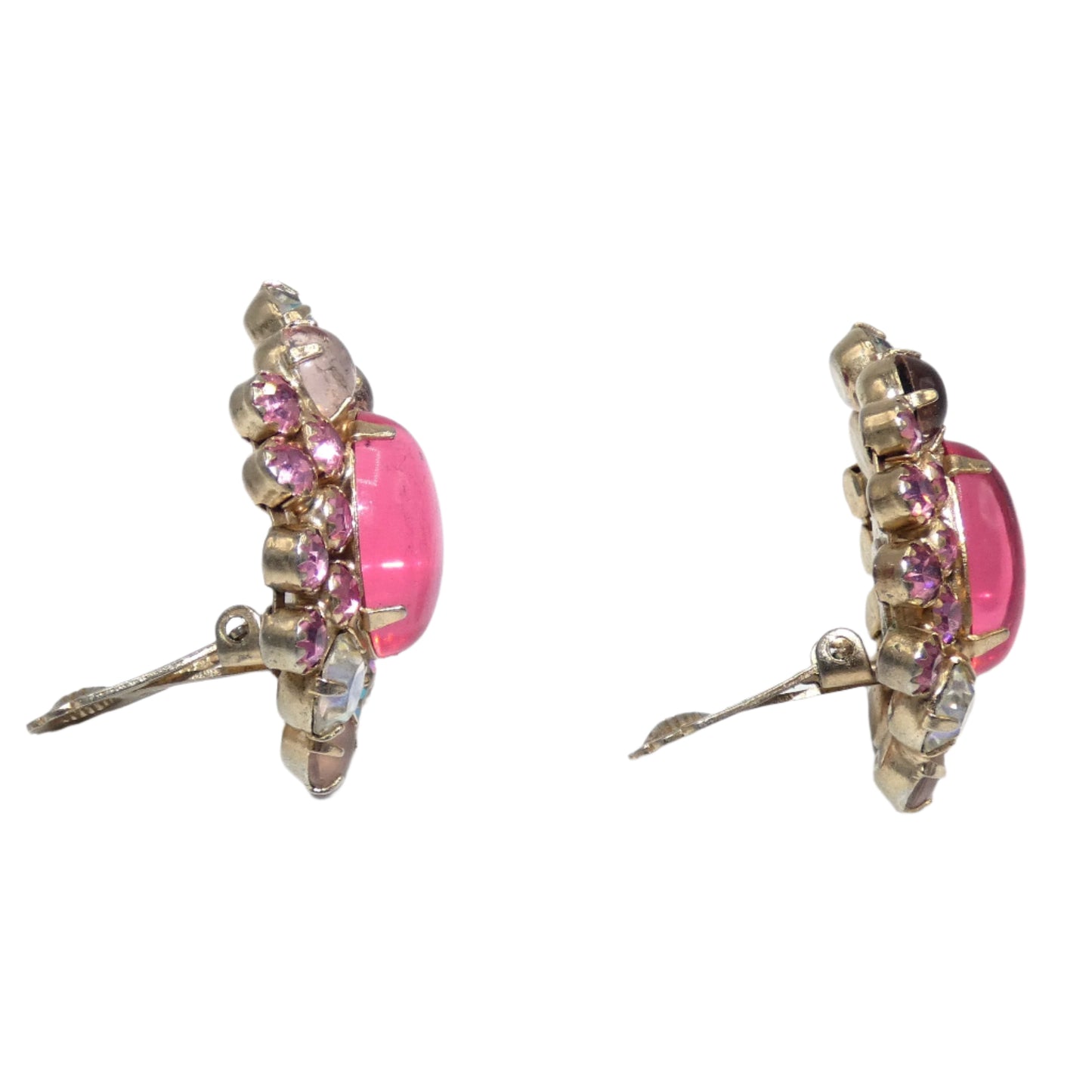 Weiss Pink Clip-On Earrings