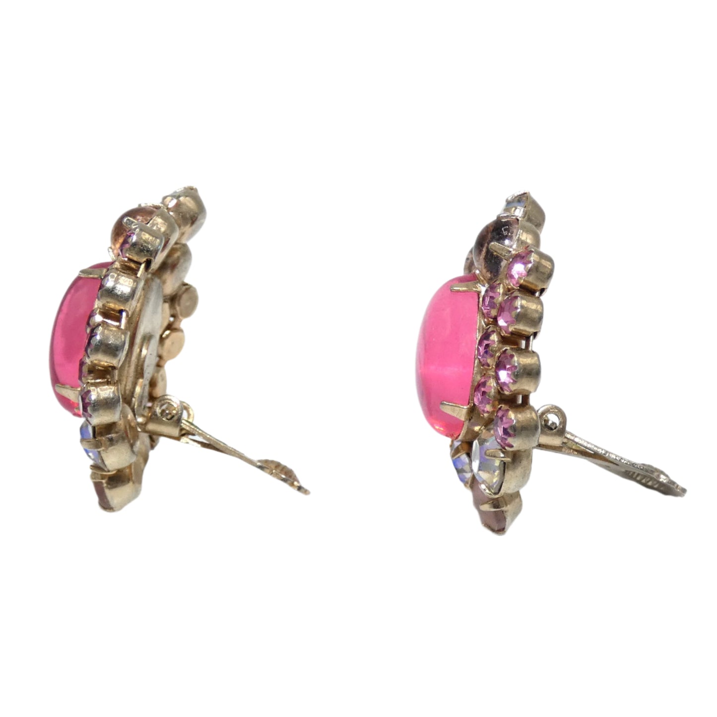 Weiss Pink Clip-On Earrings