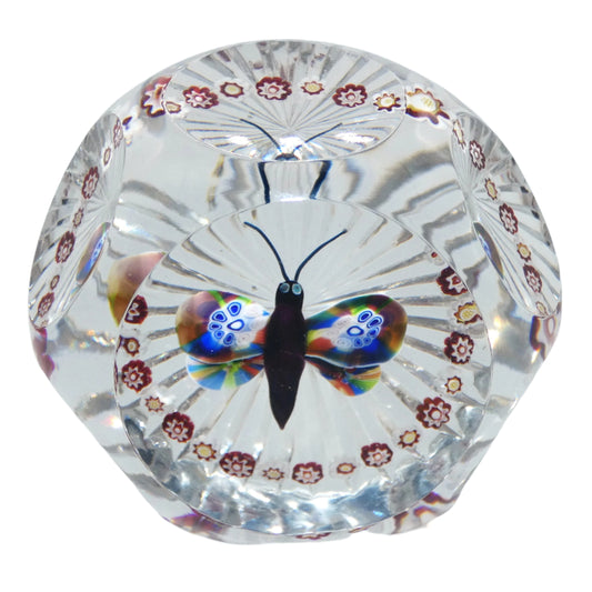 Antique Baccarat Butterfly Paperweight