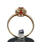 14K Gold Fire Opal & Diamond Ring