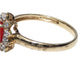 14K Gold Fire Opal & Diamond Ring