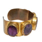 Custom Ruby & Amethyst Brass Cuff