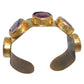 Custom Ruby & Amethyst Brass Cuff