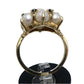 14K Gold Pearl & Sapphire Ring