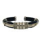 Cher's Leather & Silvertone Bracelet