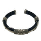 Cher's Leather & Silvertone Bracelet