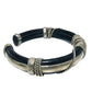 Cher's Leather & Silvertone Bracelet
