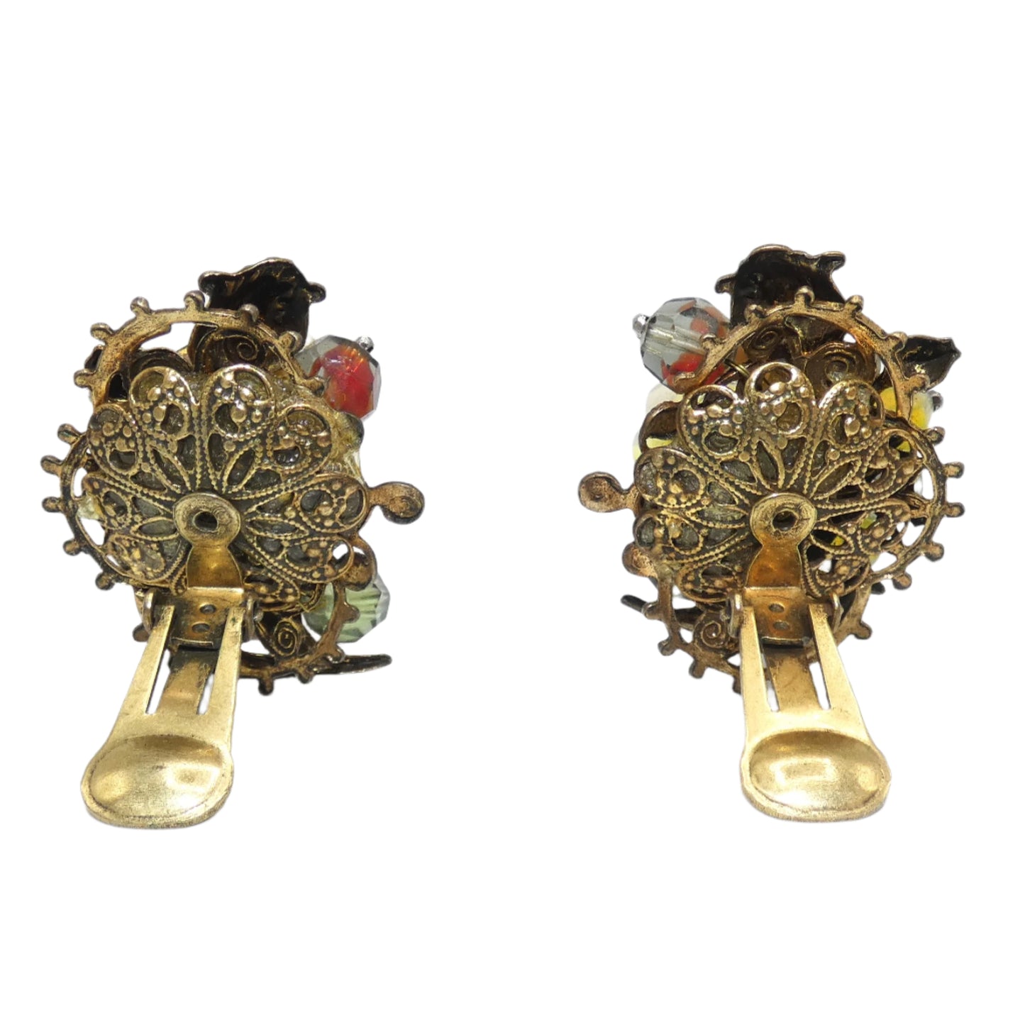 Vintage Unmarked  Beaded Floral Parure Set