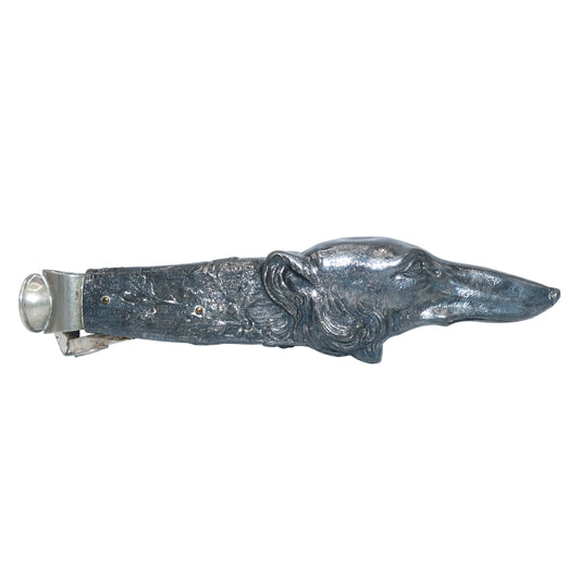 Cigar Cutter Wolfhound Head Art Nouveau