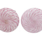 Murano Fratelli Toso Pair Pink & White Latticino Vases
