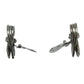 Silver Tone Knot Clip-On Earrings & Pin